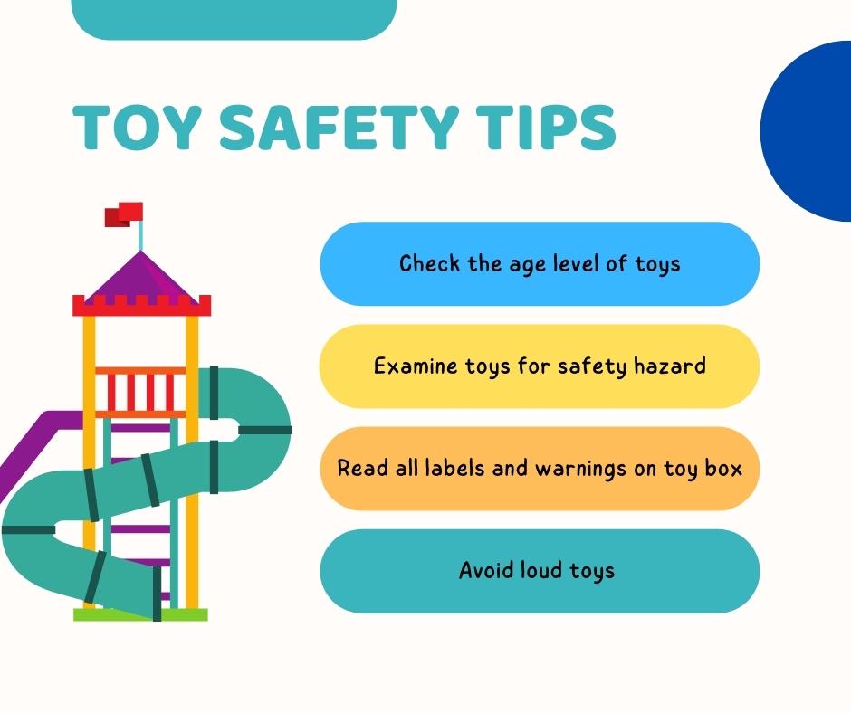 Colorful Toy Safety Tips Facebook Post
